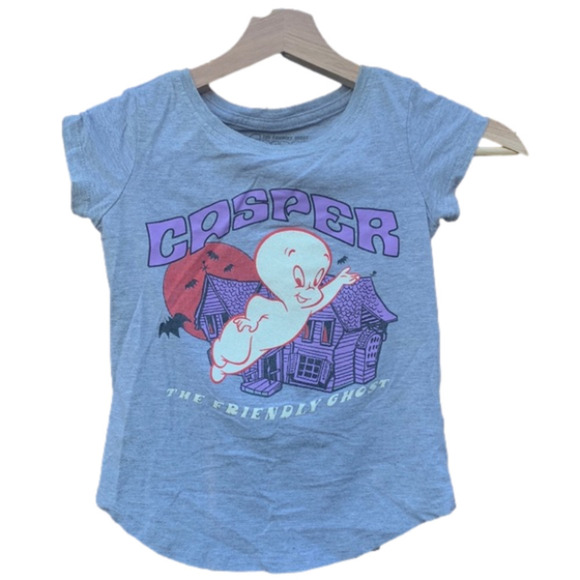 Casper The Friendly The Ghost girl size small grey T-shirt - Picture 1 of 3
